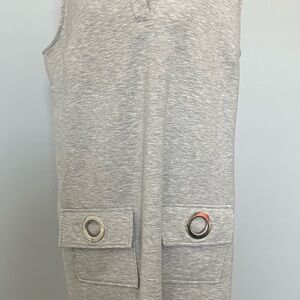 MSK Light Gray Top with Grommet Accents Size Large